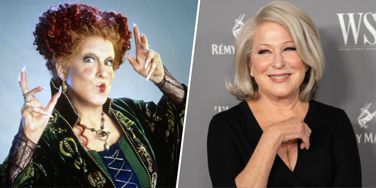 Bette Midler then and now. (Alamy / Getty Images)