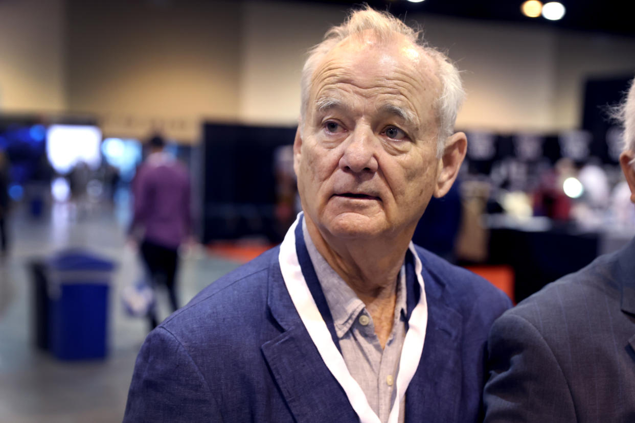 OMAHA, NEBRASKA - APRIL 30:  Actor and comedian Bill Murray walks through the convention floor at the Berkshire Hathaway annual shareholder's meeting on April 30, 2022 in Omaha, Nebraska. This is the first time the annual shareholders event has been held since 2019 due to the COVID-19 pandemic. (Photo by Scott Olson/Getty Images)