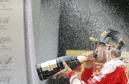 Formula One - Chinese F1 Grand Prix - Shanghai, China - 17/4/16 - Ferrari Formula One driver Sebastian Vettel of Germany after the Chinese Grand Prix. REUTERS/Aly Song