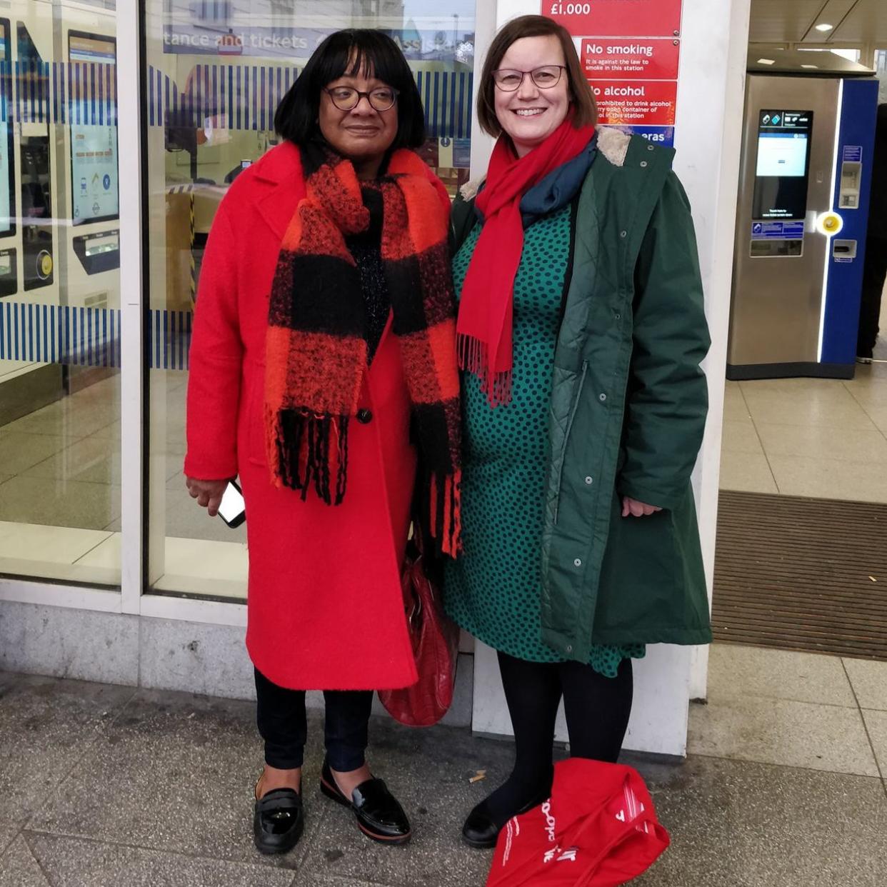 Diane Abbott was pictured with an unorthodox footwear choice on Thursday  - https://twitter.com/Meg_HillierMP