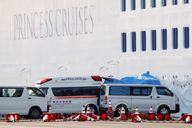 El crucero Diamond Princess llega al Muelle para Cruceros Daikoku en Yokohama