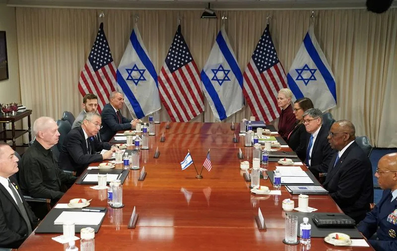 Austin meets with Israeli Defense Minister Gallant at the Pentagon in Washington