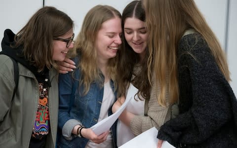 Students receive their A-Level results - Credit:  David Rose