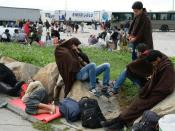 Die Busse durften die Grenze nicht überqueren. Foto: Roland Schlager