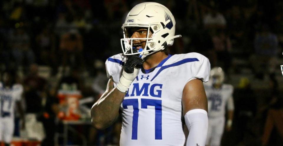 Jordan Seaton, an offensive tackle from IMG Academy from Bradenton, Florida, is a five-star recruit in the 2024 class.
