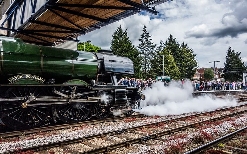 Joanne Will embarks on a journey to the past aboard the Flying Scotsman - Jim Wood / Barcroft Media