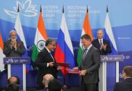 Russian President Putin meets Indian Prime Minister Modi in Vladivostok