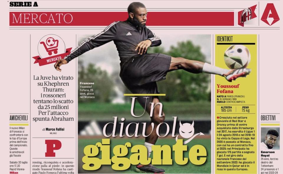 GdS: ‘A giant Devil’ – Milan readying ‘decisive assault’ for Monaco powerhouse