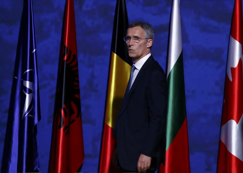 Le secrétaire général de l'Otan, Jens Stoltenberg. Les dirigeants de l'Alliance réunis vendredi à Varsovie ont décidé de déployer une force multinationale dans les pays baltes et la Pologne afin de prévenir toute agression de la Russie, avec laquelle le dialogue est toutefois maintenu. /Photo prise le 8 juillet 2016/REUTERS/Kacper Pempel