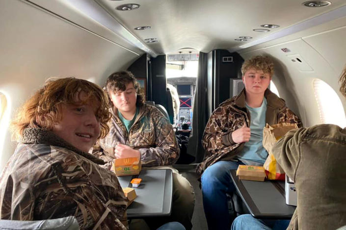 From left: Noah Lee Styron, Michael Daily Shepherd and Jonathan Kole McInnis, who were on the plane that crashed off the coast of North Carolina. (Facebook)