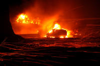 <p>Wildfires ripping through North and South California have lead to dozens of death and over 200 missing. Left behind are remnants of homes, cars, and creatures left to race the speed of the flames.<br>(Photos by Justin Sullivan/Getty Images) </p>