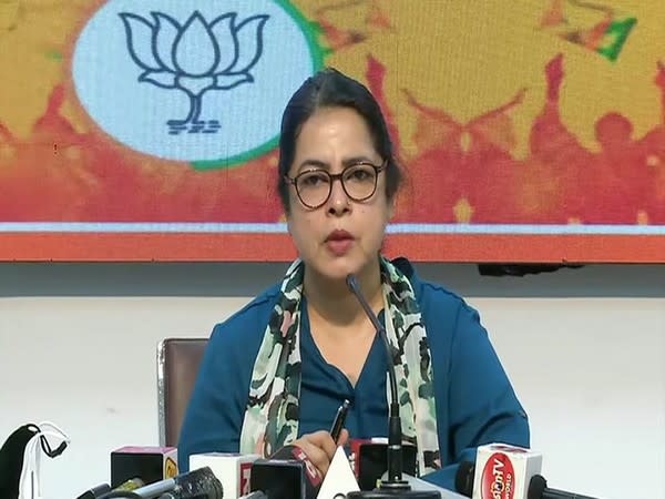 Bharatiya Janata Party (BJP) MP Meenakshi Lekhi holding a press meet on Tuesday in Delhi.