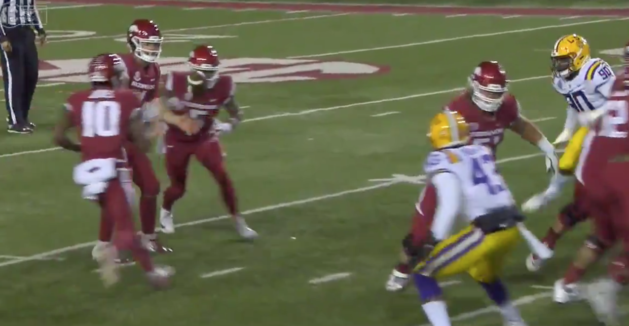 This went for negative yards. (via SEC Network)