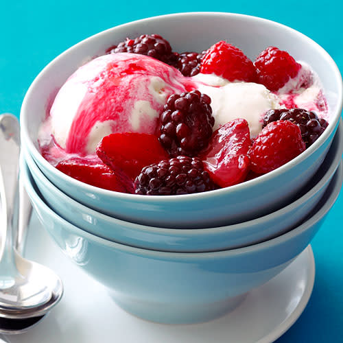 Roasted Berry Sundaes