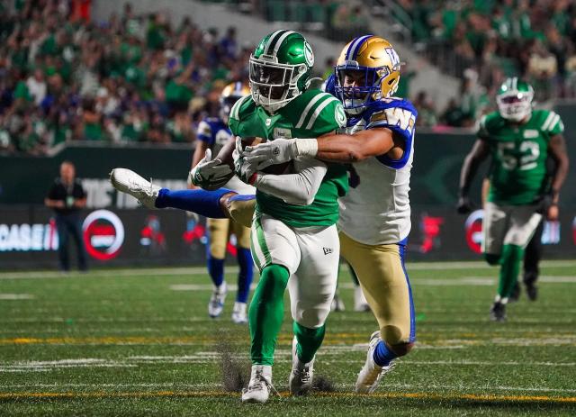 CFL playoffs: Bombers beat Roughriders on pass off goal post - Sports  Illustrated