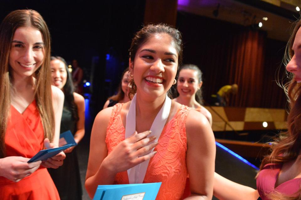 Namya Jindal (center) from Dallastown Area High School was named Distinguished Young Woman of York and won a total of $12,400 in scholarships.