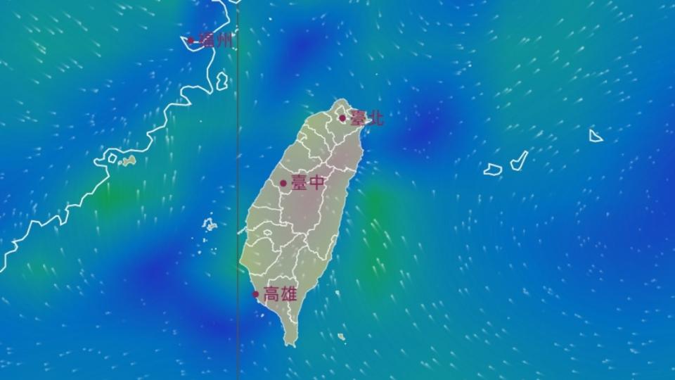 風場預報。（圖／翻攝自中央氣象局）