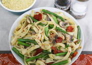 <p>This super-quick springtime recipe will please vegans and meat eaters alike. <a rel="nofollow noopener" href="http://www.vegkitchen.com/recipes/linguine-with-asparagus-and-portabella-mushrooms/" target="_blank" data-ylk="slk:Get the method here;elm:context_link;itc:0;sec:content-canvas" class="link ">Get the method here</a>. [Photo: VegKitchen] </p>