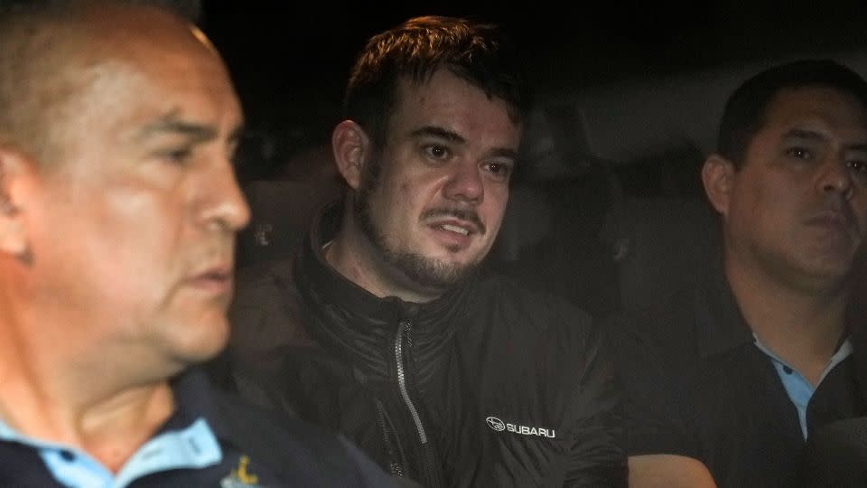 Dutch citizen Joran van der Sloot is driven from a Peruvian prison to be extradited to the US on June 8. - Martin Mejia/AP