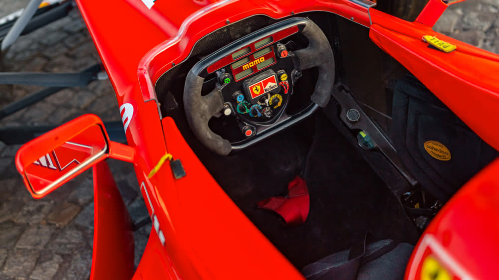 The cockpit where Schumacher controlled the car’s 800 hp V-10 power train. - Credit: Kevin Van Campenhout, courtesy of RM Sotheby's.