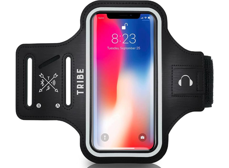 It's never been easier to take your cell on the go than with this phone-holding band. (Source: Amazon)