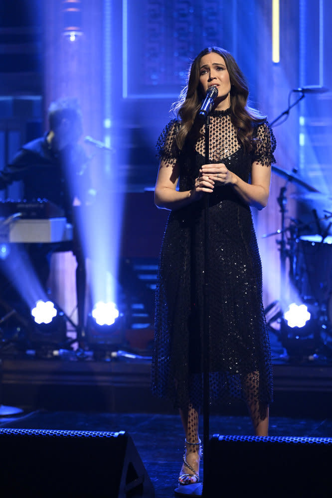 Musical guest Mandy Moore performs on Tuesday, May 10, 2022. - Credit: Todd Owyoung/NBC