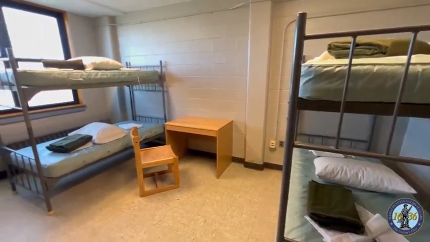 Joint Base Cape Cod is set up dormitory-style to help keep migrant families together, women and anybody with specific needs, including medical care, according to a press release on Sunday from Gov. Charlie Baker's office.