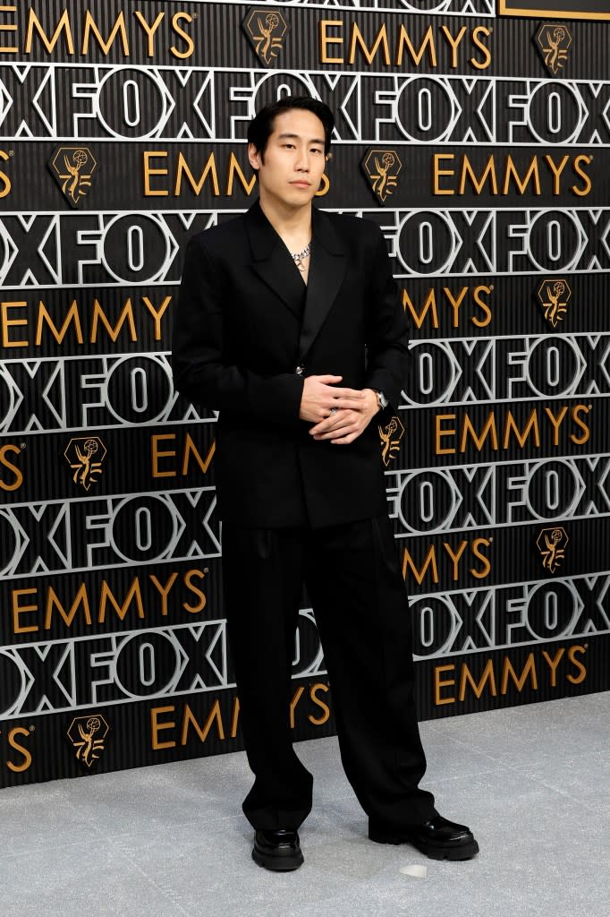 Young Mazino attends the 75th Primetime Emmy Awards at Peacock Theater on January 15, 2024 in Los Angeles, California.