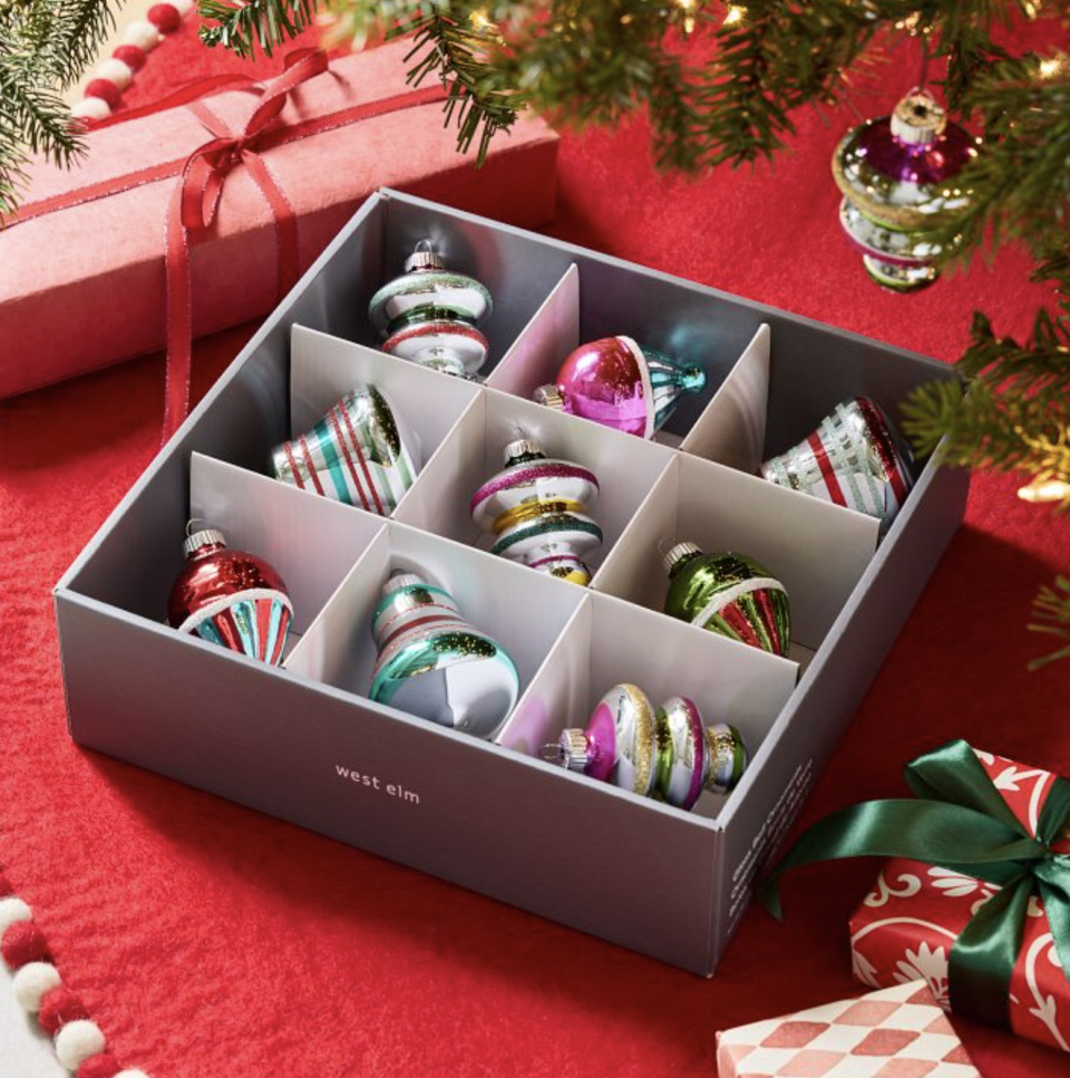 <p><a href="https://go.redirectingat.com?id=74968X1596630&url=https%3A%2F%2Fwww.westelm.com%2Fproducts%2Fshiny-brite-mixed-ornaments-set-of-9-d17015%2F%3FcatalogId%3D71%26sku%3D8294879%26cm_ven%3DPLA%26cm_cat%3DGoogle%26cm_pla%3DHolidays%2B%253E%2BOrnaments%2B%2526%2BTree%2BDecor%26region_id%3D669950%26cm_ite%3D8294879_14465514686%26gclid%3DEAIaIQobChMIq-603ruPggMVl0hHAR27EwQDEAQYAiABEgKgtvD_BwE&sref=https%3A%2F%2Fwww.thepioneerwoman.com%2Fholidays-celebrations%2Fg41738897%2Fchristmas-ornament-sets%2F" rel="nofollow noopener" target="_blank" data-ylk="slk:Shop Now;elm:context_link;itc:0;sec:content-canvas" class="link ">Shop Now</a></p><p>Shiny-Brite Mixed Ornaments, Set of 9 </p><p>westelm.com</p><p>$39.00</p><span class="copyright">West Elm</span>