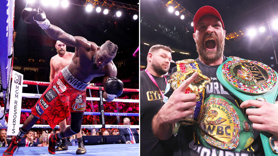 Tyson Fury won his trilogy bout against Deontay Wilder in one of the great heavyweight title fights of all time. Pic: Getty