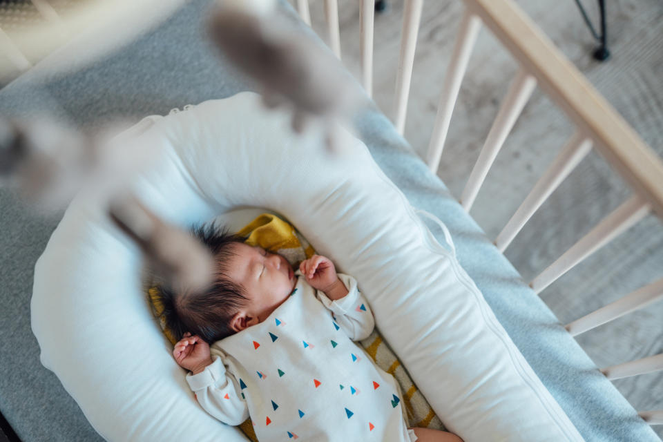 A baby sleeping peacefully.