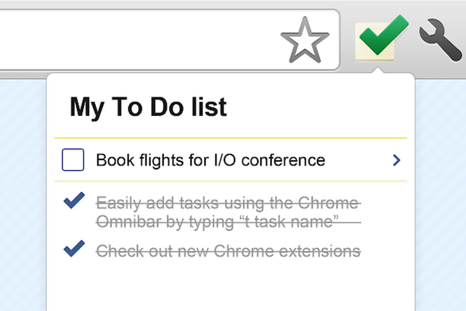As an app or a Google Chrome add-on, Google Tasks presents your to-do list (Google)