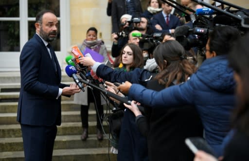 Prime Minister Edouard Philippe addressed journalists after his meeting with union leaders in Paris on Thursday, the 34th day of a massive transport strike