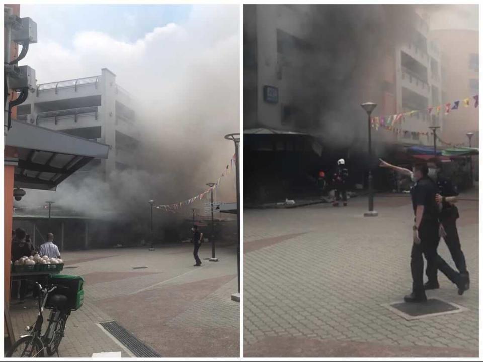 Fire at coffeeshop at Blk 823A Tampines Street 81 (PHOTO: Nick Tan)