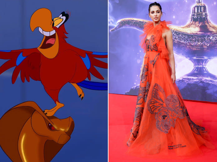 Aladdin's Naomi Scott, who plays Jasmine in the live-action film, has been dressing like different characters from the movie. See her red carpet style.