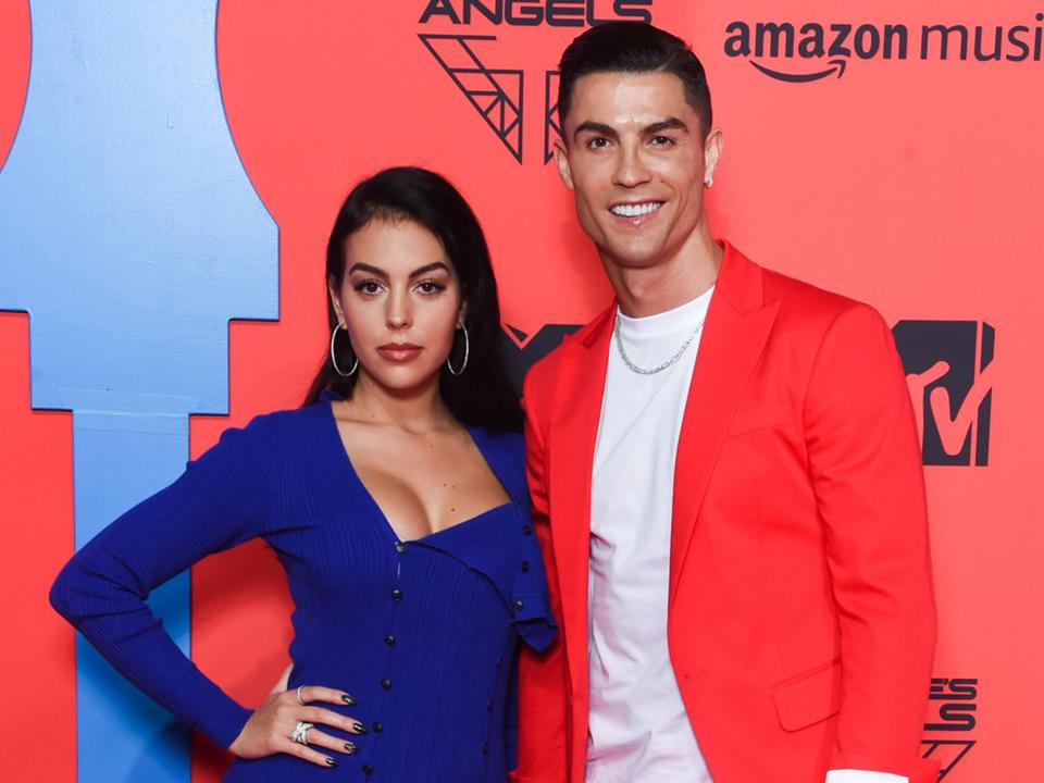 Georgina Rodriguez and Cristiano Ronaldo attend the MTV EMAs 2019 at FIBES Conference and Exhibition Centre on November 03, 2019 in Seville, Spain