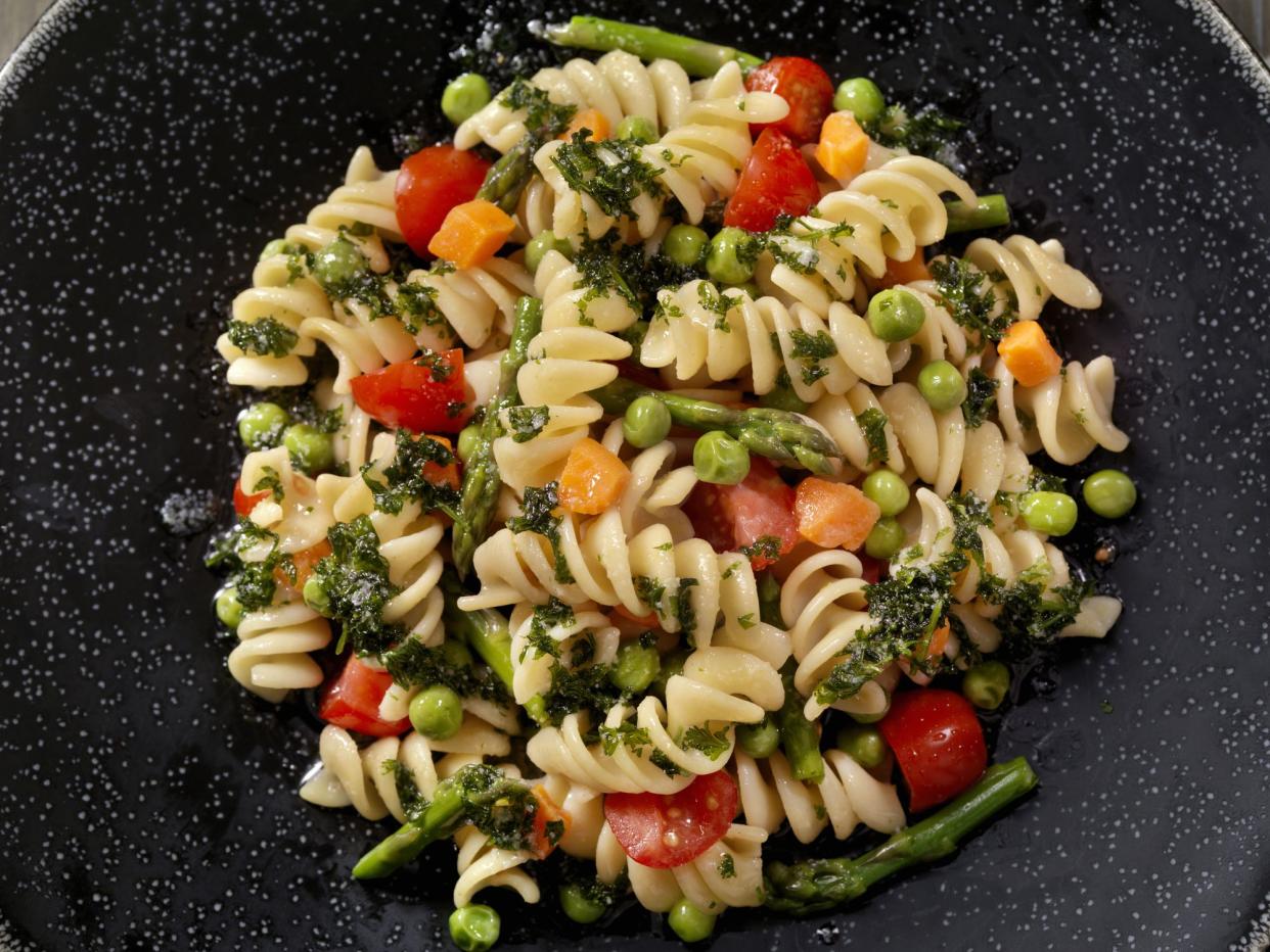 Rotini Primavera in a Browned Butter and Garlic Sauce - Photographed on Hasselblad H3D2-39mb Camera