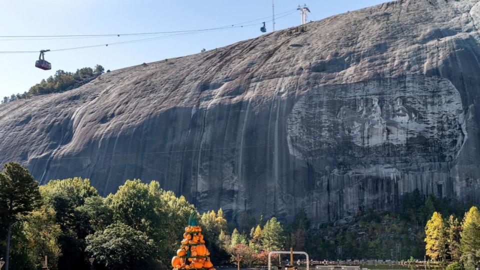 PHOTO: The Confederate Memorial Carving at Stone Mountain Park on October 15, 2022, in Stone Mountain, Georgia. (Elijah Nouvelage/AFP via Getty Images)