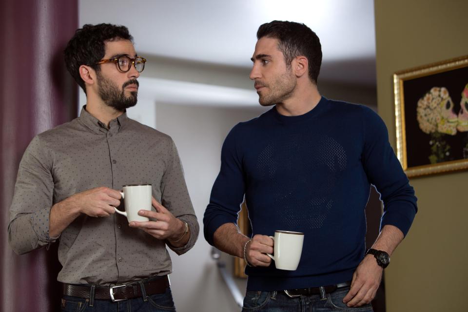 Alfonso Herrera, left, and Miguel Ángel Silvestre in the Netflix series “Sense8.”