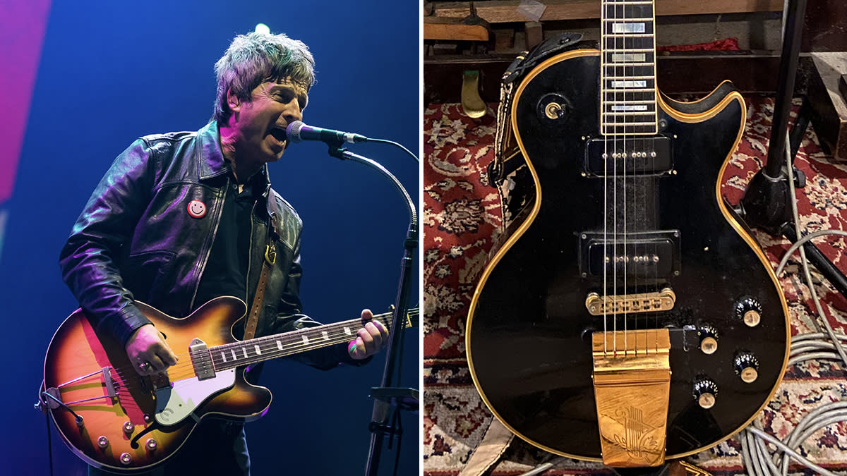  Noel Gallagher (left) and Bill Ryder-Jones' Les Paul. 