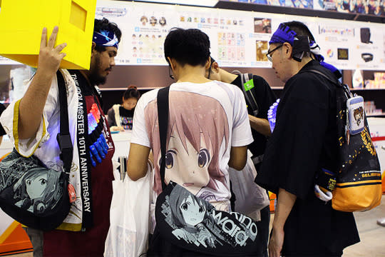 Fans wearing anime merchandise (Photo: Sharlene Sankaran/Yahoo Singapore)
