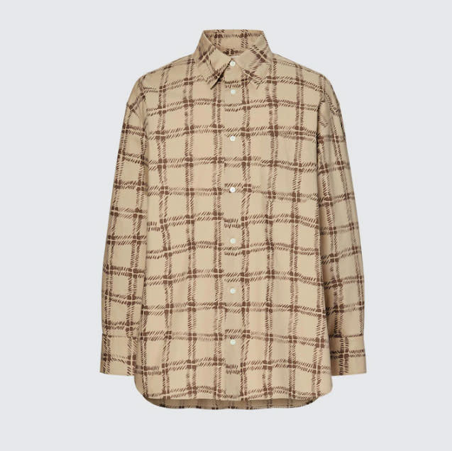 Marni x Uniqlo Oversized Printed Long-Sleeved Men's Shirt