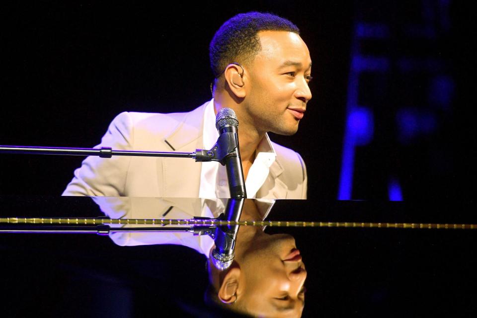 John Legend performs at this year's Vanity Fair Annual New Establishment Summit in California (Getty Images)