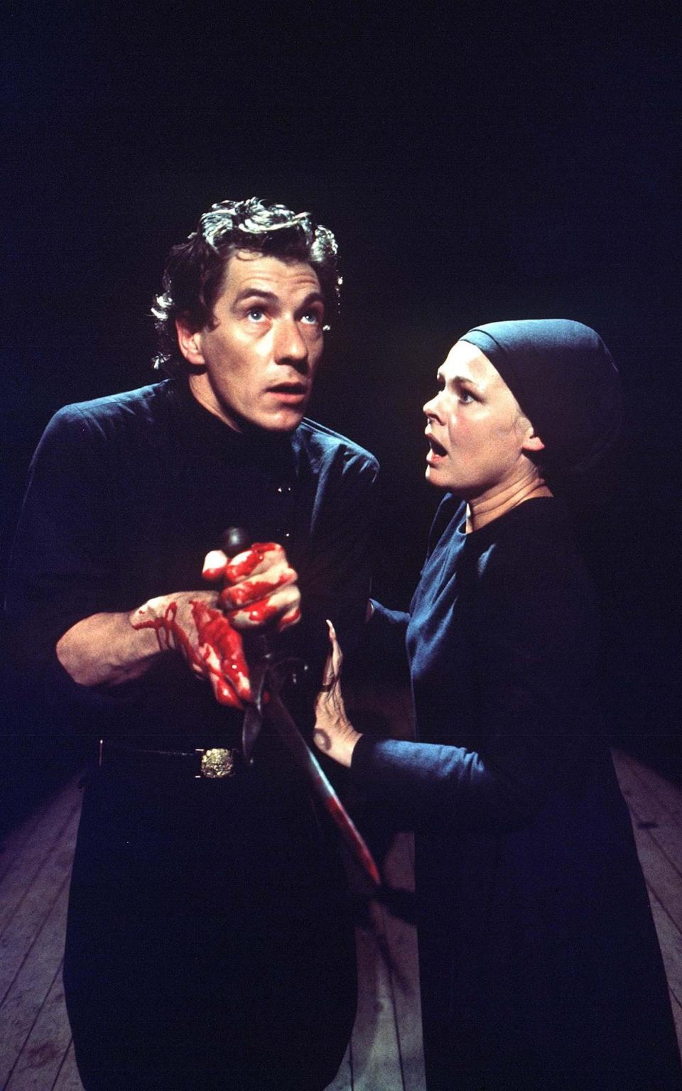 Ian McKellen notes he has 'an awful lot of experience speaking Shakespeare'. Pictured with Judi Dench in Macbeth in 1976 - Rex