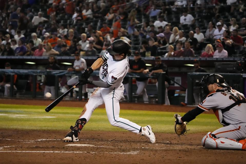 The Arizona Diamondbacks' Corbin Carroll has done something no other rookie in baseball history has done: Hit 25 home runs and steal 50 bases.