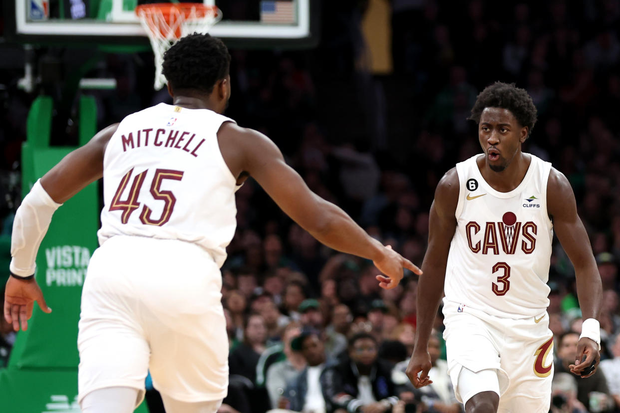 Donovan Mitchell and Caris LeVert are pushing the Cleveland Cavaliers into the Eastern Conference elite this season. (Maddie Meyer/Getty Images)