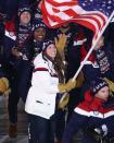 <p>Aja Evans USA, bobsled: Opening Ceremony continues to be the most breathtaking experience of my life! Tune in now on @nbc to watch! ❤️(Photo via Instagram/ajalevans) </p>