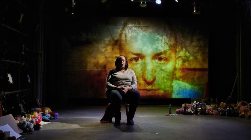 Dael Orlandersmith in "Until the Flood," which will be part of Center Theatre Group's 2019 – 2020 season at the Kirk Douglas Theatre. Written by Orlandersmith and directed by Center Theatre Group Associate Artistic Director Neel Keller, "Until the Flood" runs January 24 through February 23, 2020. For season tickets and information, please visit CenterTheatreGroup.org or call (213) 972-4444. Media Contact: CTGMedia@CTGLA.org / (213) 972-7376. Photo by Robert Altman.