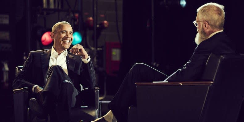 Former President Barack Obama, David Letterman (Photo: Netflix)