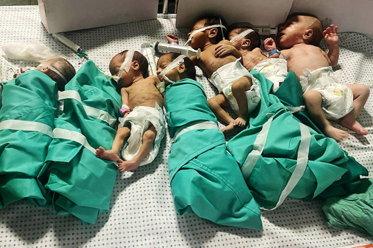 Babies at Al-Shifa hospital in Gaza. (Dr. Ahmed El Mokhallalati)